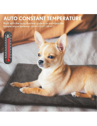 Almohadilla Térmica para Mascotas PETNF 50x30cm Gris