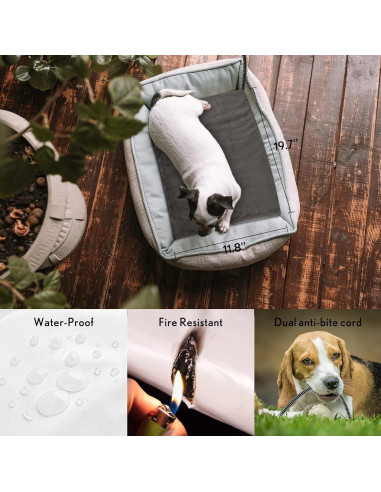 Almohadilla Térmica para Mascotas PETNF 50x30cm Gris