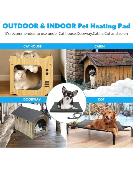 Almohadilla Térmica para Mascotas PETNF 50x30cm Gris