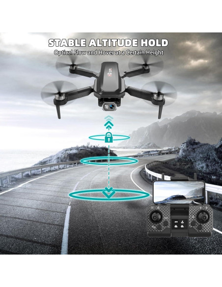 Dron Cuadricóptero RC APHDTMF E58 4K Plegable con Cámara HD