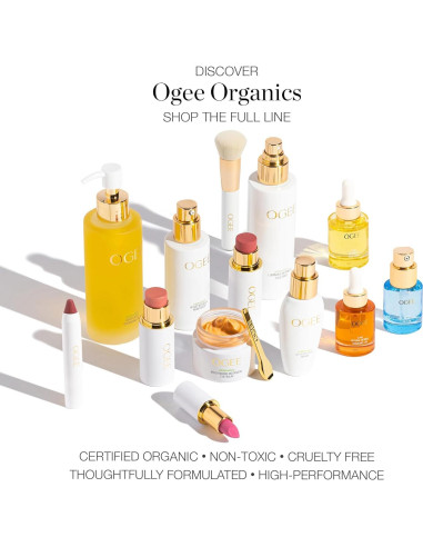 Aceite Labial Ogee Transparente - 100% Orgánico, Hidratante