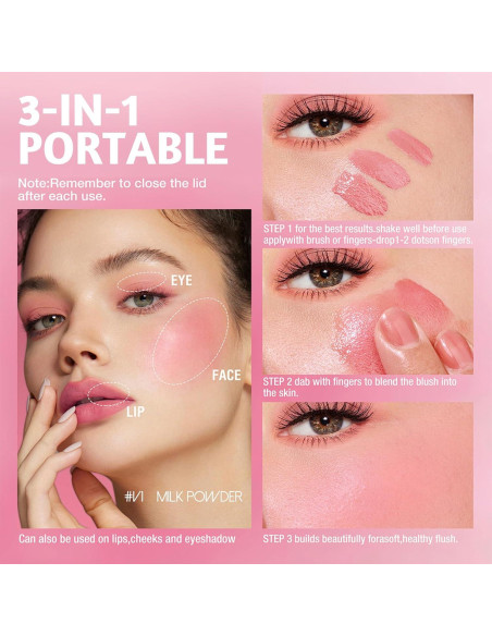 Tinte de Mejillas Líquido Crema YiGuMy Polvo de Leche 31.8g