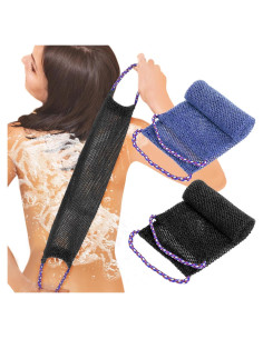 Esponjas de Ducha Exfoliantes Prasacco 2 Piezas Nylon 20.5x48cm