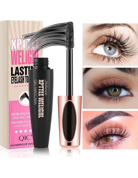 Máscara de Pestañas de Fibra de Seda 4D Alisesun - Paquete de 4