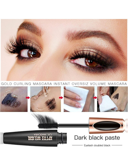 Máscara de Pestañas de Fibra de Seda 4D Alisesun - Paquete de 4