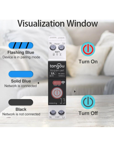 Interruptor Inteligente Wi-Fi 6A Changyou con Monitoreo de Energía