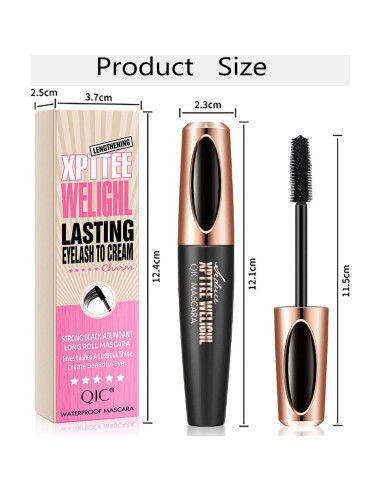 Máscara de Pestañas de Fibra de Seda 4D Alisesun - Paquete de 4