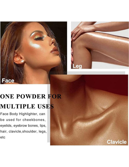 Polvo Iluminador Maquillaje PAQIMAN 40g Rayo de Luna Blanca