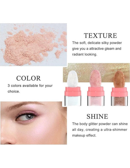 Polvo Iluminador Maquillaje PAQIMAN 40g Rayo de Luna Blanca