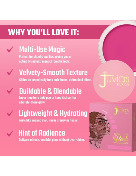 Rubor Crema Multiusos Juvia - Pinch Me - 59g - Tono Rosa Suave Rubor Crema Multiusos Juvia - Pinch Me - 59g - Tono Rosa Suave