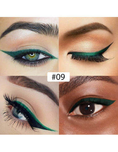 Delineador de Ojos Líquido Verde Oscuro evpct 1Pcs Impermeable