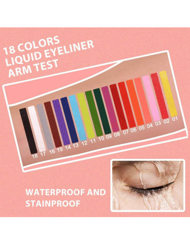 Delineador de Ojos Líquido Verde Oscuro evpct 1Pcs Impermeable