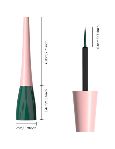 Delineador de Ojos Líquido Verde Oscuro evpct 1Pcs Impermeable