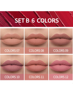 Kit de Labial Líquido Mate MAEPEOR 6PCS Nude Larga Duración 2