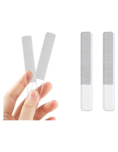 5 Piezas Lima de Uñas de Cristal Jammy Pulidor Natural 9x1.3 cm