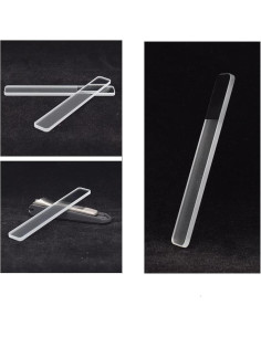 5 Piezas Lima de Uñas de Cristal Jammy Pulidor Natural 9x1.3 cm 2