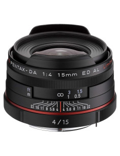 Lente Fijo Pentax K-Mount HD DA 15mm f4 ED AL Negro