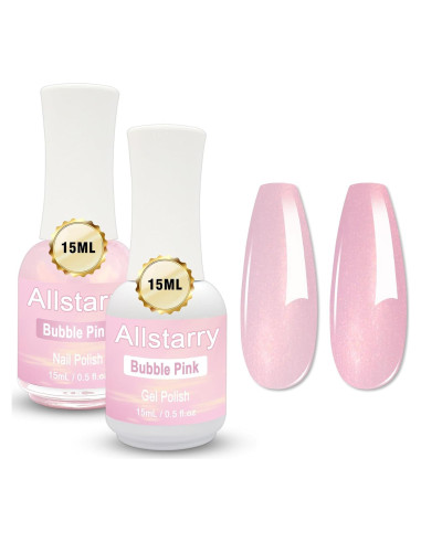 Esmalte de Uñas Rosa Allstarry 15ml Gel y Secado al Aire