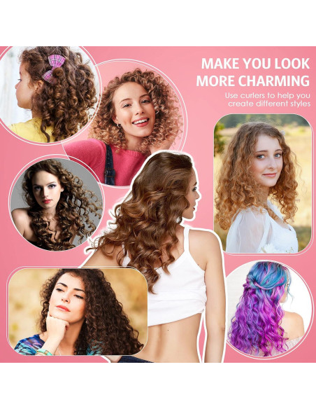 Conjunto de 44 Piezas Rizadores de Cabello Sin Calor Syhood