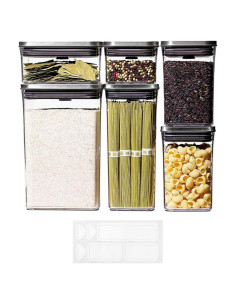 Set de 6 Contenedores de Almacenamiento OXO Steel POP Herméticos