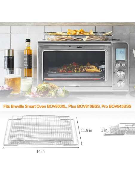 Cesta de Freidora de Aire Breville Acero Inoxidable 304 2 Pcs
