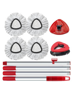 Paquete de 4 cabezales de microfibra para mopa O Cedar EasyWring