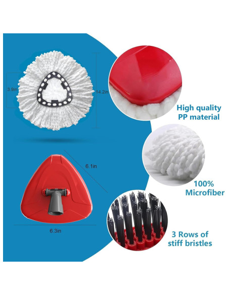 Paquete de 4 cabezales de microfibra para mopa O Cedar EasyWring Paquete de 4 cabezales de microfibra para mopa O Cedar EasyWring