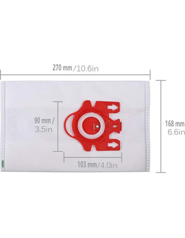 6 Bolsas de Reemplazo para Aspiradora Miele FJM - Microfibra