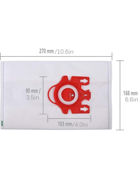 6 Bolsas de Reemplazo para Aspiradora Miele FJM - Microfibra