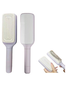 Cepillo de Cabello Autolimpiante Xinqirity Púrpura 24x6cm