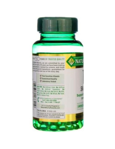 Suplemento Vitamina D3 Nature's Bounty 2000 UI 150 Gelatinas