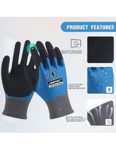 Guantes de Electricista Aislados 400V JSBAGGT Impermeables 2
