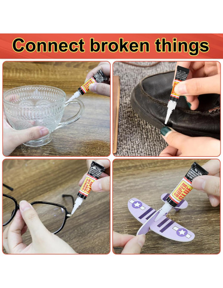 Super Pegamento Líquido Transparente WhizToys - 12 Tubos 3g Super Pegamento Líquido Transparente WhizToys - 12 Tubos 3g