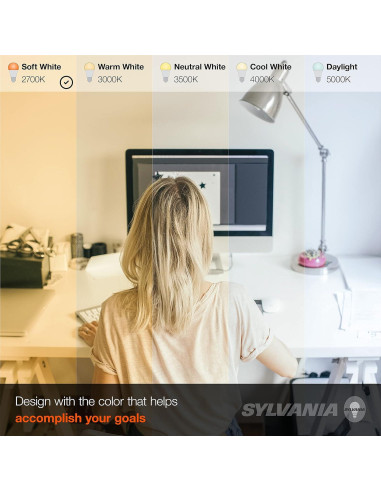 Bombilla LED A19 Sylvania 14.5W 1450 lúmenes 2700K 6 unidades