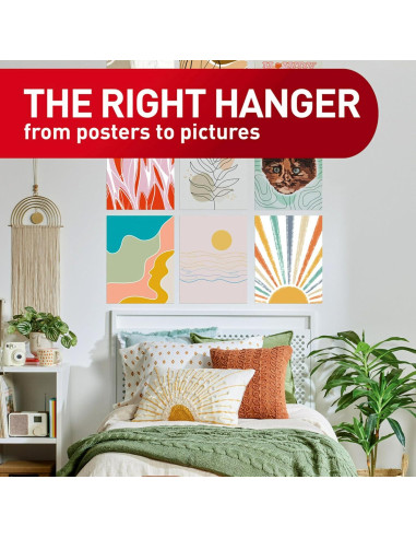 Tiras para Póster Command 136 Unidades Adhesivas Blancas