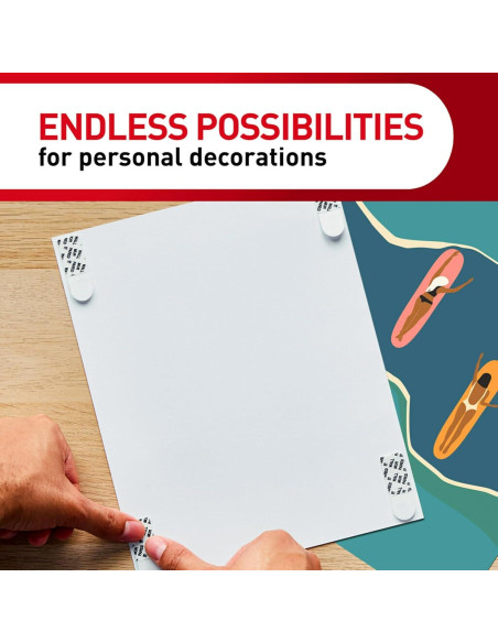 Tiras para Póster Command 136 Unidades Adhesivas Blancas