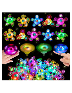 24 Anillos Giratorios LED Iluminados Thremhoo para Niños