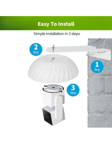 Soporte de Pared LONNKY con Cubierta Impermeable para WYZE Cam Pan V3