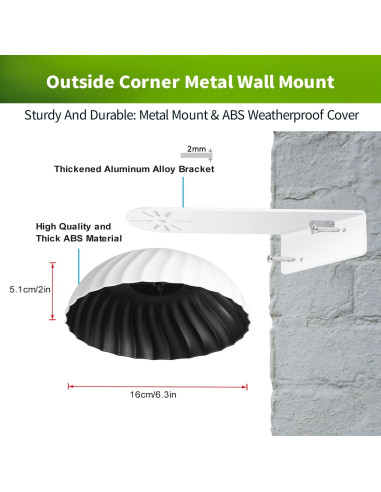 Soporte de Pared LONNKY con Cubierta Impermeable para WYZE Cam Pan V3