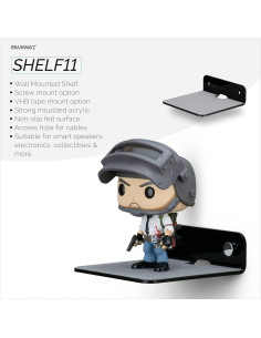 Estante Flotante Universal Brainwavz 4" Negro Antideslizante 2