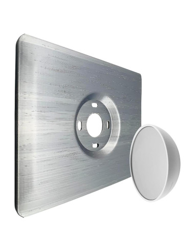 Placa de Pared Rectangular Adorna One Plata Brillante para Termostato Google Nest 2020