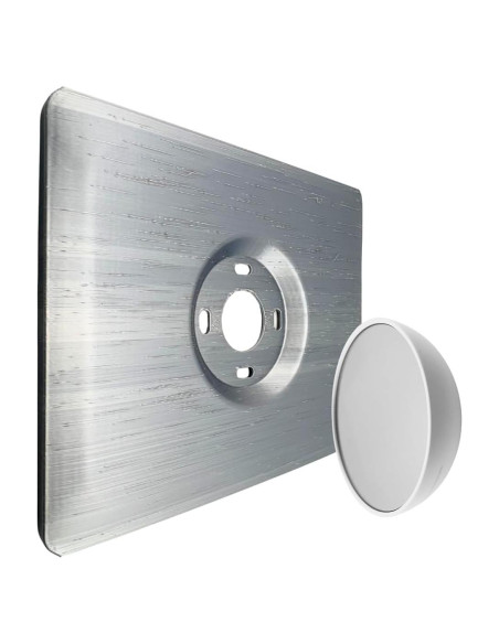 Placa de Pared Rectangular Adorna One Plata Brillante para Termostato Google Nest 2020