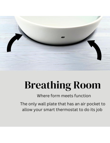 Placa de Pared Rectangular Adorna One Plata Brillante para Termostato Google Nest 2020