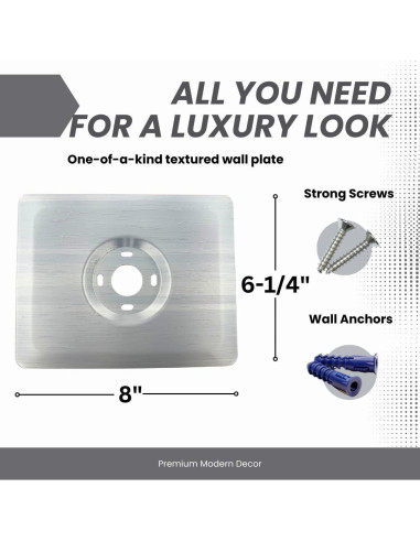 Placa de Pared Rectangular Adorna One Plata Brillante para Termostato Google Nest 2020