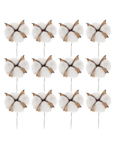 Decoraciones de Navidad Unomor 18 Piezas Bolas de Algodón Seco