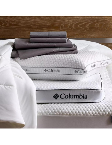 Almohada Columbia Comfort Ice Fiber para Dormir Espalda y Estómago