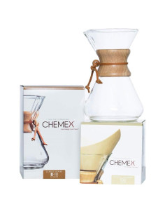 Cafetera Chemex Clásica 10 Tazas + 100 Filtros de Papel