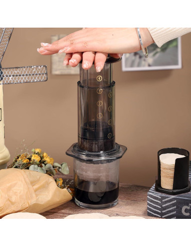 Filtros de Café Desechables Prudiut 600 Pcs 64mm Sin Blanquear