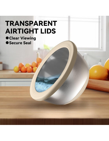 Juego de 5 Tazones de Mezcla KITEISCAT Acero Inoxidable 2.47 kg