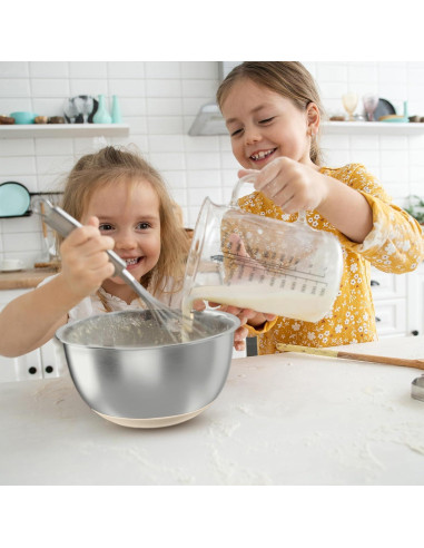 Juego de 5 Tazones de Mezcla KITEISCAT Acero Inoxidable 2.47 kg